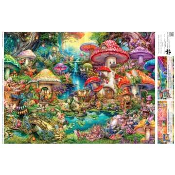 Buffalo Games - Merry Mushroom Village Picnic - 1000 Piece Jigsaw Puzzle for Adults