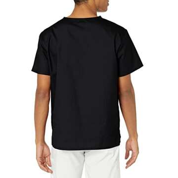 Dickies Men's Black V-Neck Scrubs Shirt - Medium, Durable & Comfortable