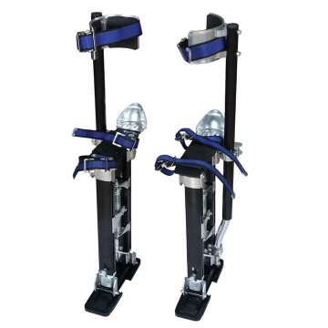 Adjustable Aluminum Drywall Stilts 24-40 Inches for Painting & Cleaning - Black