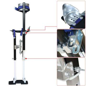 Adjustable Aluminum Drywall Stilts 24-40 Inches