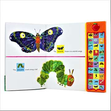 World of Eric Carle, Around the Farm 30-Button Animal Sound Book - Great for First Words - PI Kids