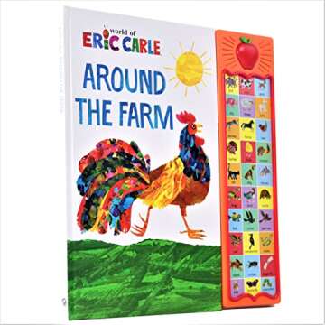 World of Eric Carle, Around the Farm 30-Button Animal Sound Book - Great for First Words - PI Kids