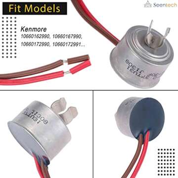 4387503 Refrigerator Bimetal Defrost Thermostat by Seentech - Compatible with Whirlpool, Ken-more Refrigerator/Freezer: Replaces PS11742474 AP6009317 WP4387503 343917 61002113