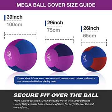 Harrison Howard Howdy Bally Horse Mega Ball Cover for Equine 40-Inch Purple/Blue