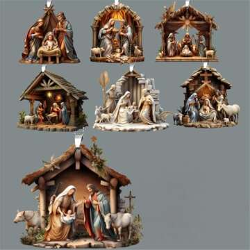 2024 Christmas Scene Ornaments for Festive Home Decor