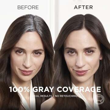 L'Oreal Paris Root Cover Up Temporary Gray Concealer Spray, Hair Color Spray with Filling & Thickening Coverage, Black, Packaging May Vary