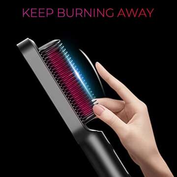 TYMO Ring Hair Straightener Brush - Fast Heating & Dual Voltage