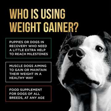 PET CARE Sciences Approx 90 Servings of Dog Weight Gainer - Weight Gain Supplements for Dogs - Canine Muscle Builder - Protein Powder - High Calorie Dog Food Supplement