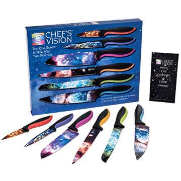 CHEF'S VISION Cosmos Knife Set - 6-Piece Stunning Culinary Tools