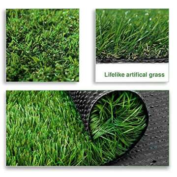 LITA Premium Artificial Grass 4' x 6' (24 Square Feet) Realistic Fake Grass Deluxe Turf Synthetic Turf Thick Lawn Pet Turf -Perfect for Indoor/Outdoor Landscape - Customized