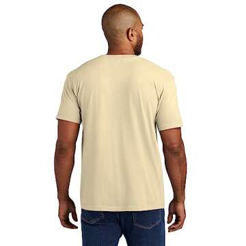 Comfort Colors Men's Adult Short Sleeve Pocket Tee, Style 6030 (Large, Ivory)