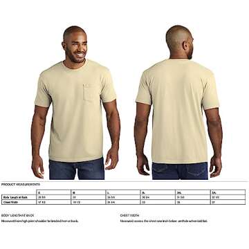 Comfort Colors Men's Adult Short Sleeve Pocket Tee, Style 6030 (Large, Ivory)