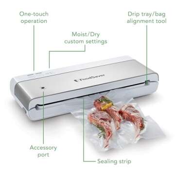 FoodSaver Compact Vacuum Sealer - Ideal for Food Storage