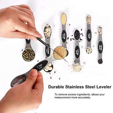 Magnetic Stainless Steel Measuring Spoons Set