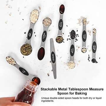 Magnetic Stainless Steel Measuring Spoons Set