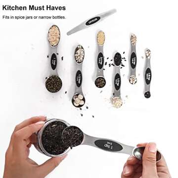 Magnetic Stainless Steel Measuring Spoons Set