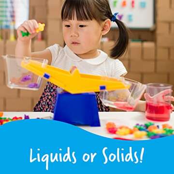 Learning Resources Primary Bucket Balance Teaching Scale - 1 Piece, Ages 3+, Math for Preschoolers, Classroom Balance Scale, Balance Scale for Kids, Science for Kids,Back to School Supplies