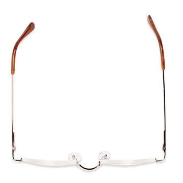 Readers The Lynwood Unisex Half Moon Half Frame 2.50 Gold