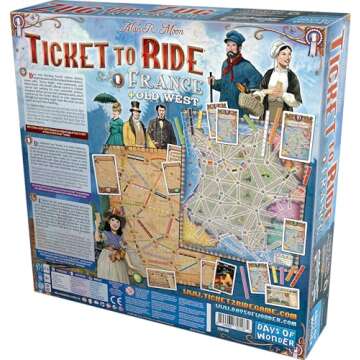 Ticket to Ride France + Old West Board Game EXPANSION - Train Route Strategy Game, Fun Family Game for Kids & Adults, Ages 8+, 2-6 Players, 30-60 Minute Playtime, Made by Days of Wonder