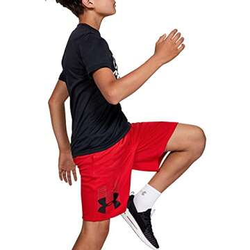 Under Armour Boys' UA Prototype Logo Shorts Youth X-Large Red