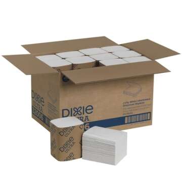 Georgia-Pacific Dixie Ultra Interfold 2-Ply Napkin Dispenser Refill, White, 32006, 250 Napkins Per Pack, 24 Packs Per Case