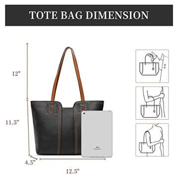 Montana West Black Tote Bag for Women - Stylish Satchel