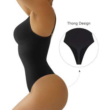 SHAPERX Women's Bodysuit for Tummy Control & Sculpting