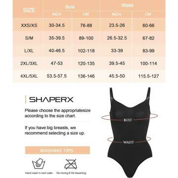 SHAPERX Women's Bodysuit for Tummy Control & Sculpting