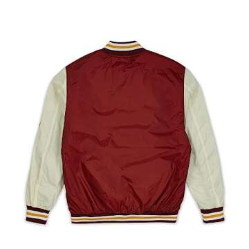 Reason Varsity Jacket for Men, Men’s Casual Bomber Jacket, Lightweight Sweatshirt, Baseball Jacket, Workout, Music Festivals, Concerts, Outdoor Activities - Burgundy,XL