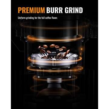 SHARDOR Burr Coffee Grinder Electric with 25 Grinding Sizes, Coffee Bean Grinder with 40 Seconds Adjustable Electronic Timer, Coffee Grinders for Home Use, Black