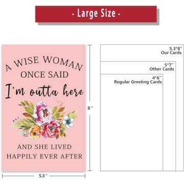 Funny Retirement Card for Women - Humor for Coworkers