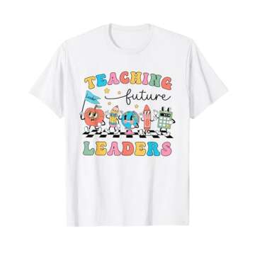 Retro Teaching Future Leaders Groovy Teacher Back To School T-Shirt