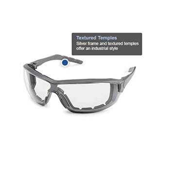 Gateway Safety 22GY80 Silverton Temple Version Safety Glass, Gray Frame - Clear Lens