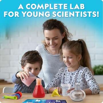 National Geographic Kids Junior Chemistry Set - Complete Early Learning Lab Kit with 50 Science Experiments for Kids and 20+ Lab Tools, Kids Chemistry Set, Science Experiments for Kids 4-6