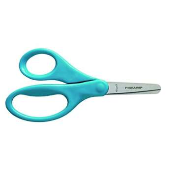 Fiskars 5" Blunt-Tip Scissors for Kids 4+ - Scissors for School or Crafting - Back to School Supplies - Color May Vary