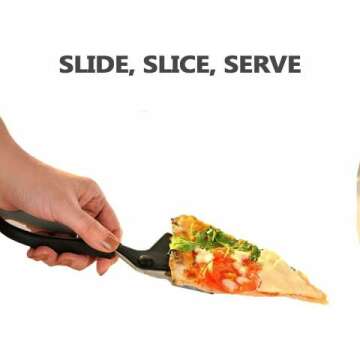 One-Handed Pizza Scissors Cutter - Stainless Steel Tool