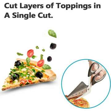 One-Handed Pizza Scissors Cutter - Stainless Steel Tool