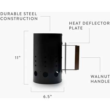 Chimney Grill Starter for Quick Charcoal Lighting