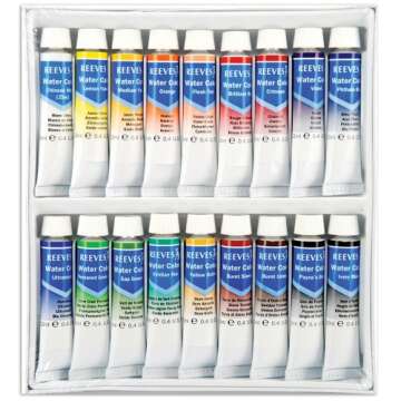 Reeves Assorted 12-Milliliter Watercolor Paint, 18-Pack (8493251)