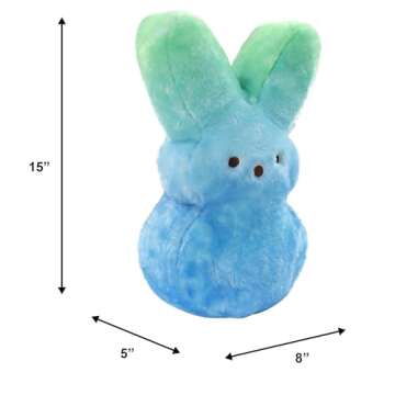 Animal Adventure | Shaggy Bunny Peeps | 15” Collectible Plush | Blue Green