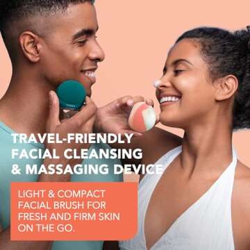 FOREO LUNA 4 go Face Cleansing Brush & Firming Face Massager - Premium Face Care - Enhances Absorption of Facial Skin Care Products - Simple Skin Care Tools - For All Skin Types- Peach Perfect