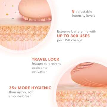 FOREO LUNA 4 go Face Cleansing Brush & Firming Face Massager - Premium Face Care - Enhances Absorption of Facial Skin Care Products - Simple Skin Care Tools - For All Skin Types- Peach Perfect