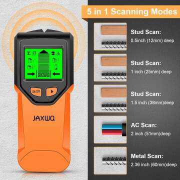 5-in-1 Stud Finder Wall Scanner - Find Wood & Metal!