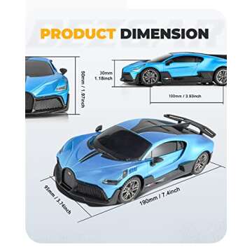 BEZGAR Bugatti Remote Control Car for Boys 8-12 - 1:24 Officially Licensed Bugatti Divo Racing Car Model Vehicle, Experience The Thrill of Bugatti with 2.4Ghz Bugatti Toy Car for Kids and Adults