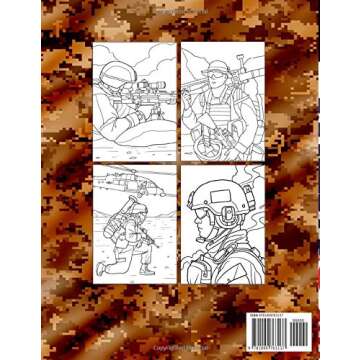 U.S. Marines Coloring Book: Oorah! American Soldiers In Military Action & Combat Scenes – Patriotic Coloring