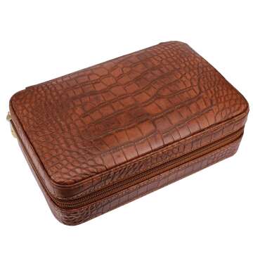 Premium Leather Cigar Case Set