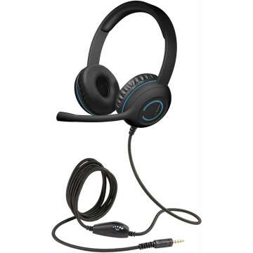 Cyber Acoustics 3.5mm Stereo Headset (AC-5002) with Noise Canceling Microphone for PCs, Tablets, and Cell Phones in The Classroom or Home