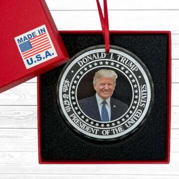 Trump Christmas Ornaments 2024 - Make America Great Again Decorations