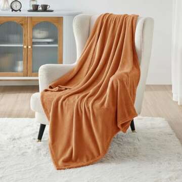 Bedsure Fleece Blankets Twin Size Caramel - 300GSM Lightweight Plush Fuzzy Cozy Soft Twin Blanket for Bed, Sofa, Couch, Travel, Camping, 60x80 inches