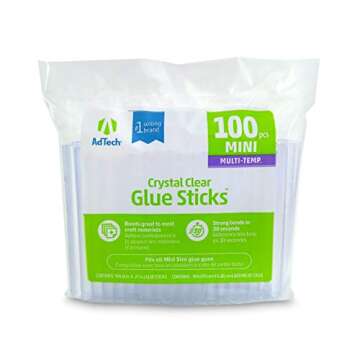 AdTech 100-pack 4-inch Mini Glue Sticks for Crafting, DIY, and Home Repair #220-34ZIP100 Bulk